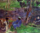 Riverside by Paul Gauguin - Hand-Painted Oil Painting on Canvas on Sale