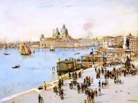 View of Venice by Jean-Francois Raffaelli - Hand-Painted Oil Painting on Canvas on Sale