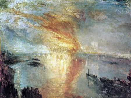 The Burning of the Houses of Lords and Commons, October 16, 1834 by Joseph William Turner - Hand-Painted Oil Painting on Canvas Online