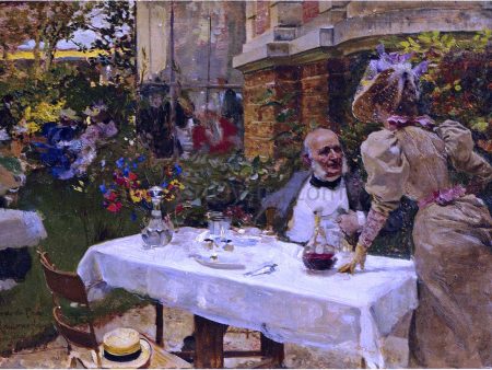 Cafe de Paris by Joaquin Sorolla Y Bastida - Hand-Painted Oil Painting on Canvas Online Sale