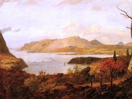 The Hudson River from Fort Putnam, near West Point by Jasper Francis Cropsey - Hand-Painted Oil Painting on Canvas For Cheap