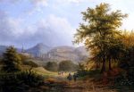 A Wooded River Landscape At Dusk by Hermanus Everhardus Rademaker - Hand-Painted Oil Painting on Canvas on Sale