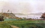 Looking North on The Hudson by Jasper Francis Cropsey - Hand-Painted Oil Painting on Canvas Supply