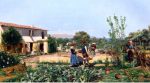 A Vegetable Garden in Provence by Jean-Charles Messonier - Hand-Painted Oil Painting on Canvas Hot on Sale