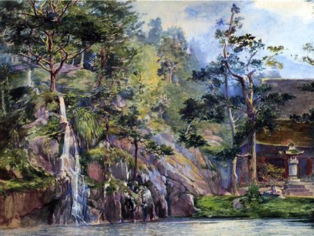 Water-Fall of Urami-No-Taki by John La Farge - Hand-Painted Oil Painting on Canvas Discount