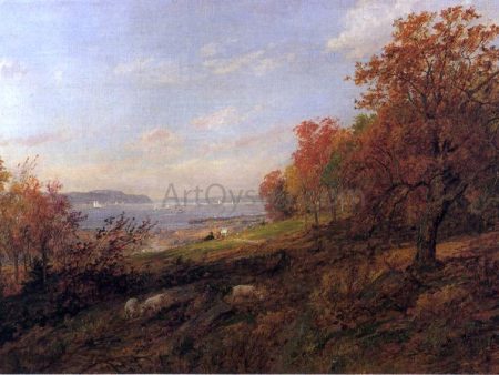 View from Hastings toward the Tappan Zee by Jasper Francis Cropsey - Hand-Painted Oil Painting on Canvas Cheap