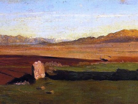 Roman Countryside by Jean-Baptiste-Camille Corot - Hand-Painted Oil Painting on Canvas on Sale