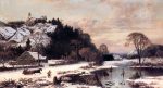 A Winter s Day by Joseph Morviller - Hand-Painted Oil Painting on Canvas Supply