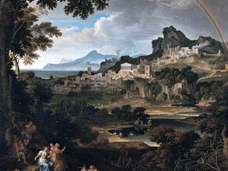 Heroic Landscape with Rainbow by Joseph Anton Koch - Hand-Painted Oil Painting on Canvas Cheap