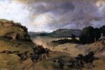 The Roman Campagna (also known as La Cervara) by Jean-Baptiste-Camille Corot - Hand-Painted Oil Painting on Canvas Cheap