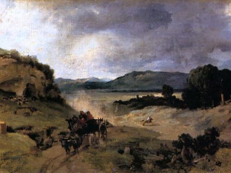 The Roman Campagna (also known as La Cervara) by Jean-Baptiste-Camille Corot - Hand-Painted Oil Painting on Canvas Cheap