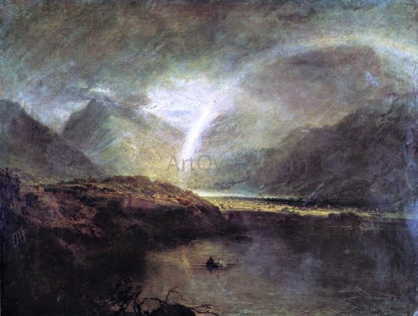 Buttermere Lake, with Park of Cromackwater, Cumberland, a Shower by Joseph William Turner - Hand-Painted Oil Painting on Canvas Cheap