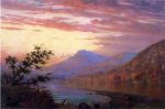 Sunset, Adirondack Lake by Homer Dodge Martin - Hand-Painted Oil Painting on Canvas Online Sale