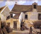 Courtyard of a Bakery near Paris by Jean-Baptiste-Camille Corot - Hand-Painted Oil Painting on Canvas For Discount