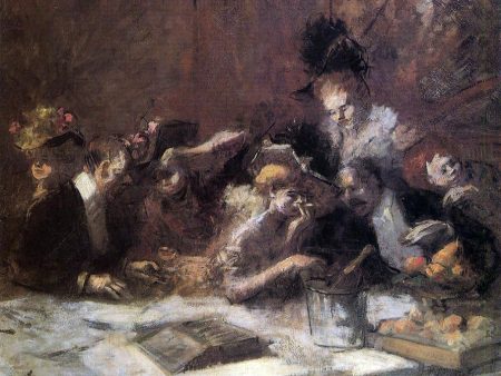 Cafe Maxim, Paris by Jean-Louis Forain - Hand-Painted Oil Painting on Canvas For Discount