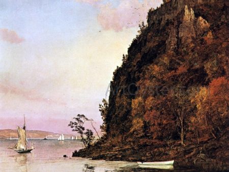 Under the Palisades, in October by Jasper Francis Cropsey - Hand-Painted Oil Painting on Canvas Hot on Sale