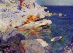 Rocks at Javea by Joaquin Sorolla Y Bastida - Hand-Painted Oil Painting on Canvas For Sale