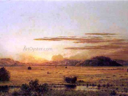 Sunrise, Hoboken Meadows by Martin Johnson Heade - Hand-Painted Oil Painting on Canvas Supply