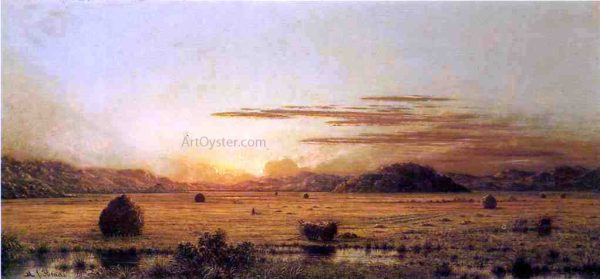 Sunrise, Hoboken Meadows by Martin Johnson Heade - Hand-Painted Oil Painting on Canvas Supply