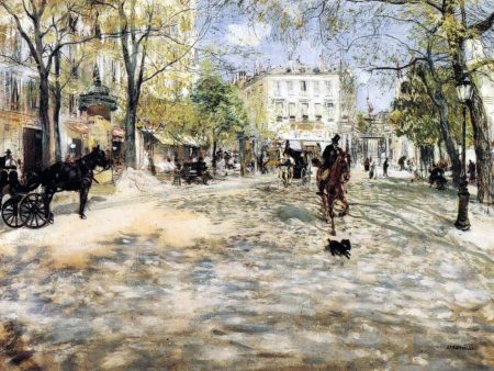 Boulevard in Paris by Jean-Francois Raffaelli - Hand-Painted Oil Painting on Canvas Online