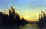 Evening on the Banks of the Rhine by Jules Didier - Hand-Painted Oil Painting on Canvas Hot on Sale