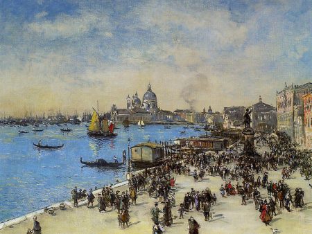 Riva Degli Schiavoni by Jean-Francois Raffaelli - Hand-Painted Oil Painting on Canvas Online Hot Sale