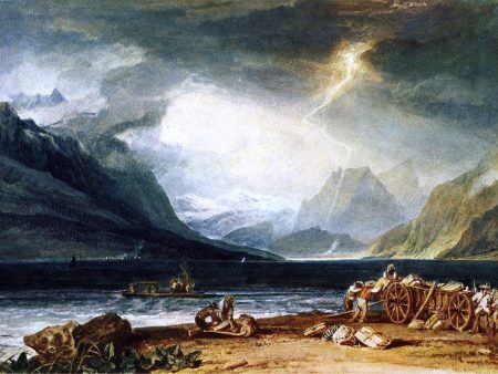 The Lake of Thun, Switzerland by Joseph William Turner - Hand-Painted Oil Painting on Canvas Online Sale