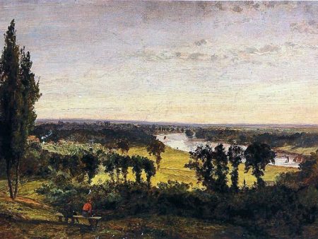 Richmond Hill and the Thames, London by Jasper Francis Cropsey - Hand-Painted Oil Painting on Canvas For Discount