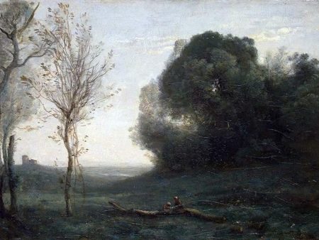 Morning by Jean-Baptiste-Camille Corot - Hand-Painted Oil Painting on Canvas For Sale