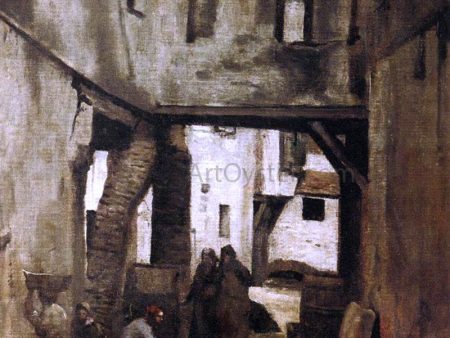 The Tanneries of Mantes by Jean-Baptiste-Camille Corot - Hand-Painted Oil Painting on Canvas Hot on Sale