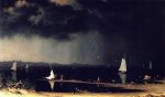 Thunder Storm on Narragansett Bay by Martin Johnson Heade - Hand-Painted Oil Painting on Canvas Discount