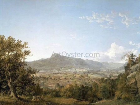 Schatacook Mountain, Housatonic Valley, Connecticut by Jasper Francis Cropsey - Hand-Painted Oil Painting on Canvas For Sale