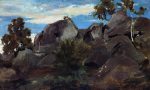 Stoller in the Fontainebleau Forest by Jean-Baptiste-Camille Corot - Hand-Painted Oil Painting on Canvas Sale