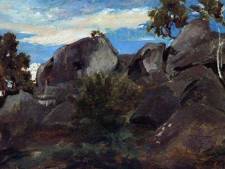 Stoller in the Fontainebleau Forest by Jean-Baptiste-Camille Corot - Hand-Painted Oil Painting on Canvas Sale