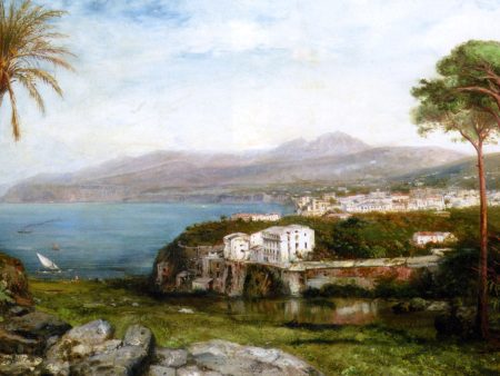 An Italian Costal Landscape by Jan-Baptiste Tetar Van Elven - Hand-Painted Oil Painting on Canvas Online Hot Sale