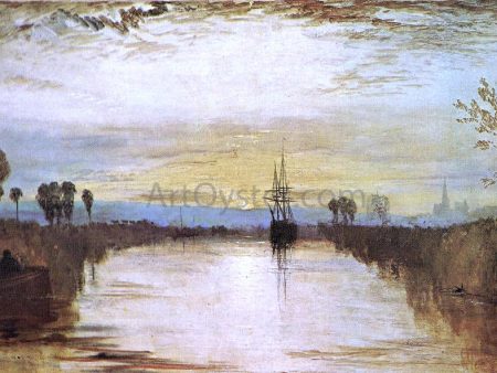 Chichester Canal by Joseph William Turner - Hand-Painted Oil Painting on Canvas on Sale