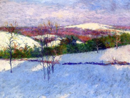 Early Snow by John Leslie Breck - Hand-Painted Oil Painting on Canvas For Sale