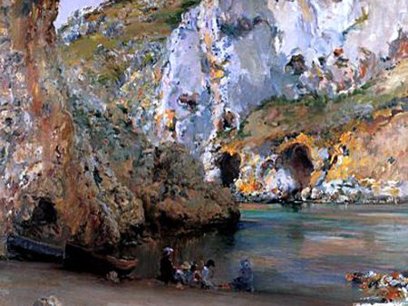 Cala Granadella by Jose Navarro Llorens - Hand-Painted Oil Painting on Canvas Sale