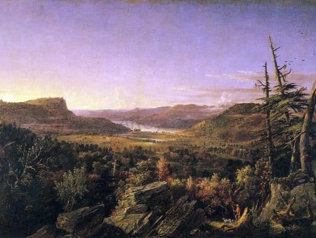 View of Greenwood Lake, New Jersey by Jasper Francis Cropsey - Hand-Painted Oil Painting on Canvas Online Hot Sale