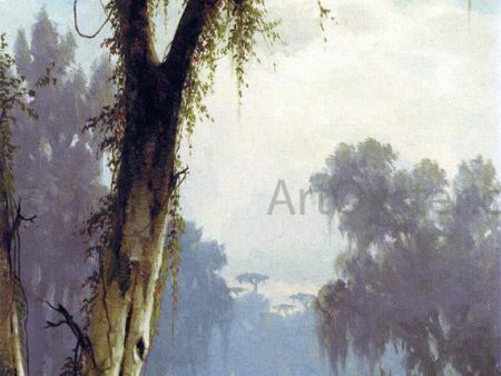 A Louisiana Bayou by Joseph R Meeker - Hand-Painted Oil Painting on Canvas Hot on Sale