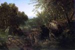 Woodland Pool by John Frederick Kensett - Hand-Painted Oil Painting on Canvas For Cheap