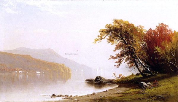 Autumn on the Lake by Alfred Thompson Bricher - Hand-Painted Oil Painting on Canvas Fashion