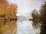 Autumn on the Seine at Argenteuil by Claude Oscar Monet - Hand-Painted Oil Painting on Canvas Supply