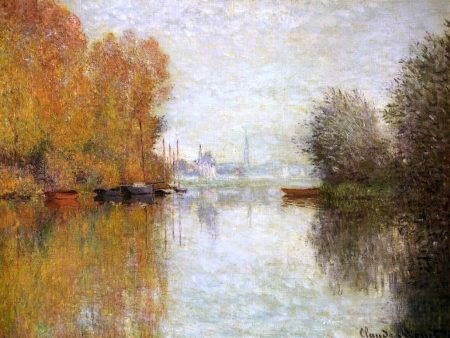 Autumn on the Seine at Argenteuil by Claude Oscar Monet - Hand-Painted Oil Painting on Canvas Supply