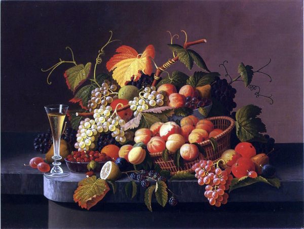 Bountiful Nature by Severin Roesen - Hand-Painted Oil Painting on Canvas Online Sale