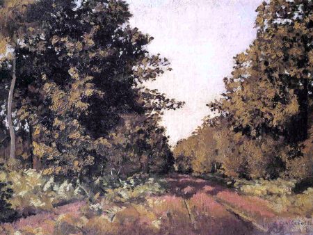 Yerres, Woods at la Grange, Path of the Great  Ha-Ha  by Gustave Caillebotte - Hand-Painted Oil Painting on Canvas on Sale