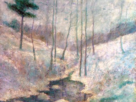 Winter Landscape by John Twachtman - Hand-Painted Oil Painting on Canvas For Cheap