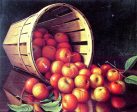 Apples tumbling from a basket by Levi Wells Prentice - Hand-Painted Oil Painting on Canvas Online Hot Sale