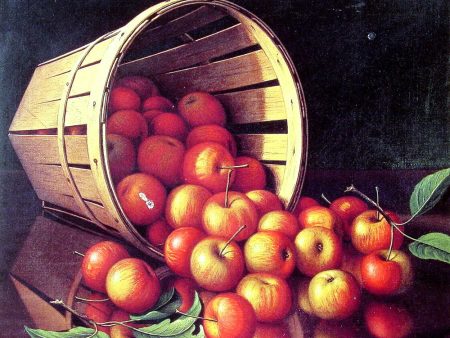 Apples tumbling from a basket by Levi Wells Prentice - Hand-Painted Oil Painting on Canvas Online Hot Sale