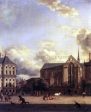 Dam Square, Amsterdam by Jan Van der Heyden - Hand-Painted Oil Painting on Canvas For Discount